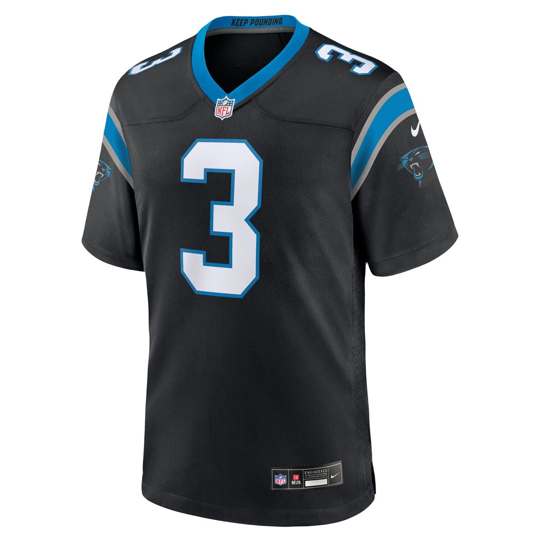 Carolina Panthers Princely Umanmielen Nike Black Team Game Jersey product image 2, provided for visual reference and product
