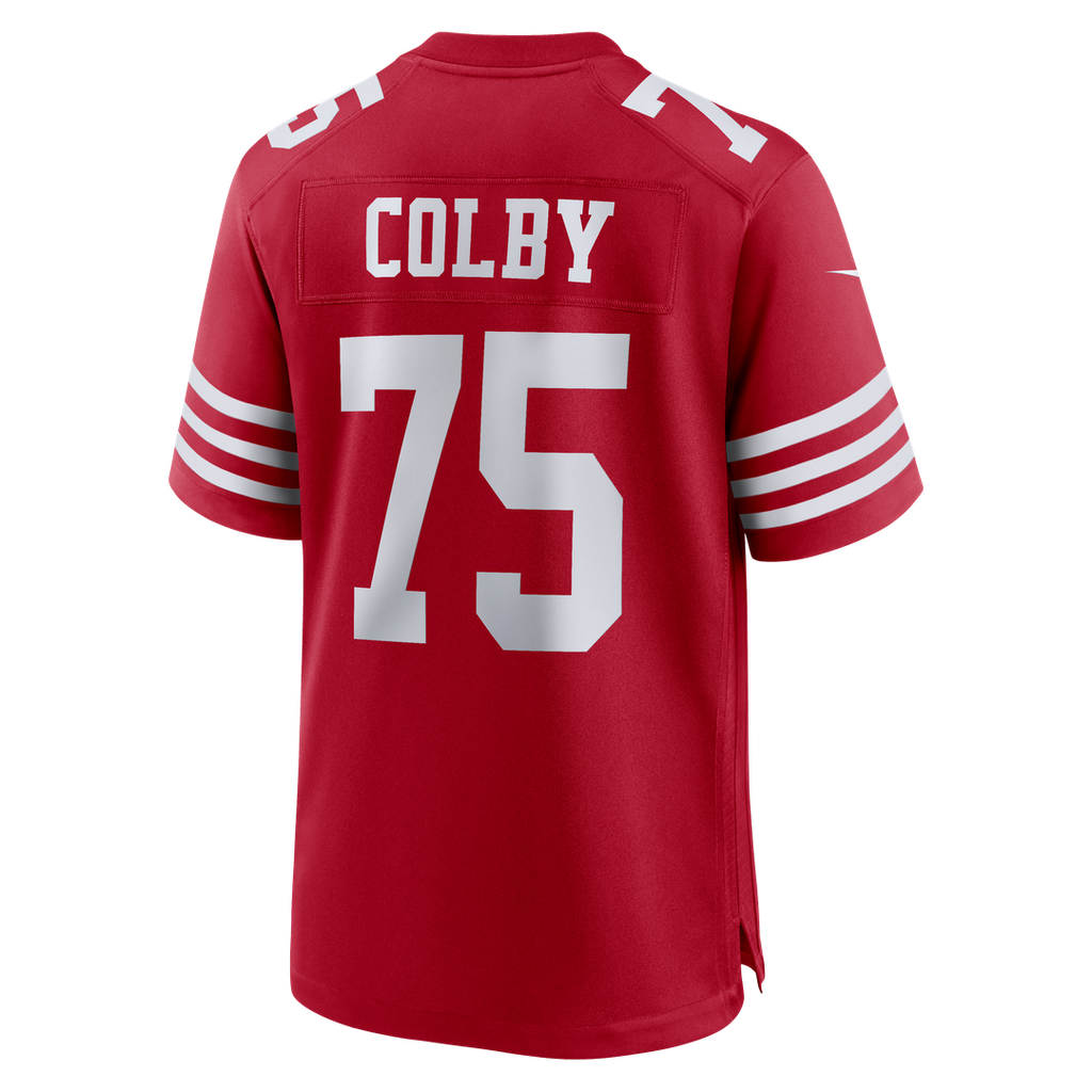 San Francisco 49ers Connor Colby Nike Scarlet Team Game Jersey product image 3, provided for visual reference and product