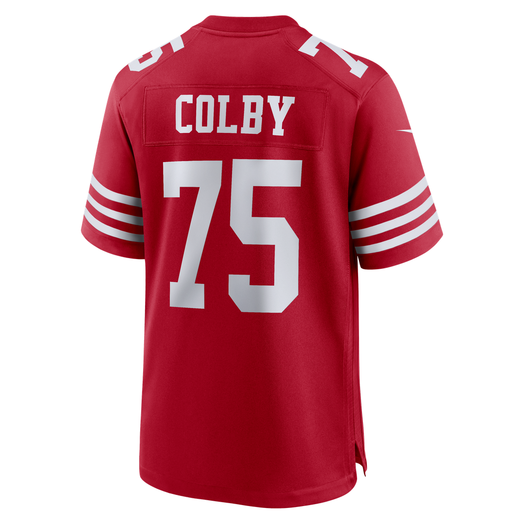 San Francisco 49ers Connor Colby Nike Scarlet Team Game Jersey product image 3, provided for visual reference and product