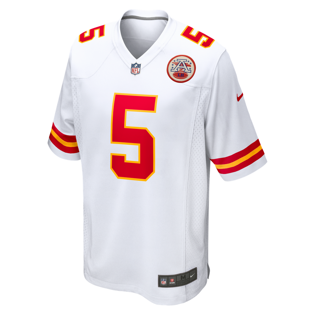 Kansas City Chiefs Mansoor Delane Nike White Game Jersey product image 2, provided for visual reference and product detail