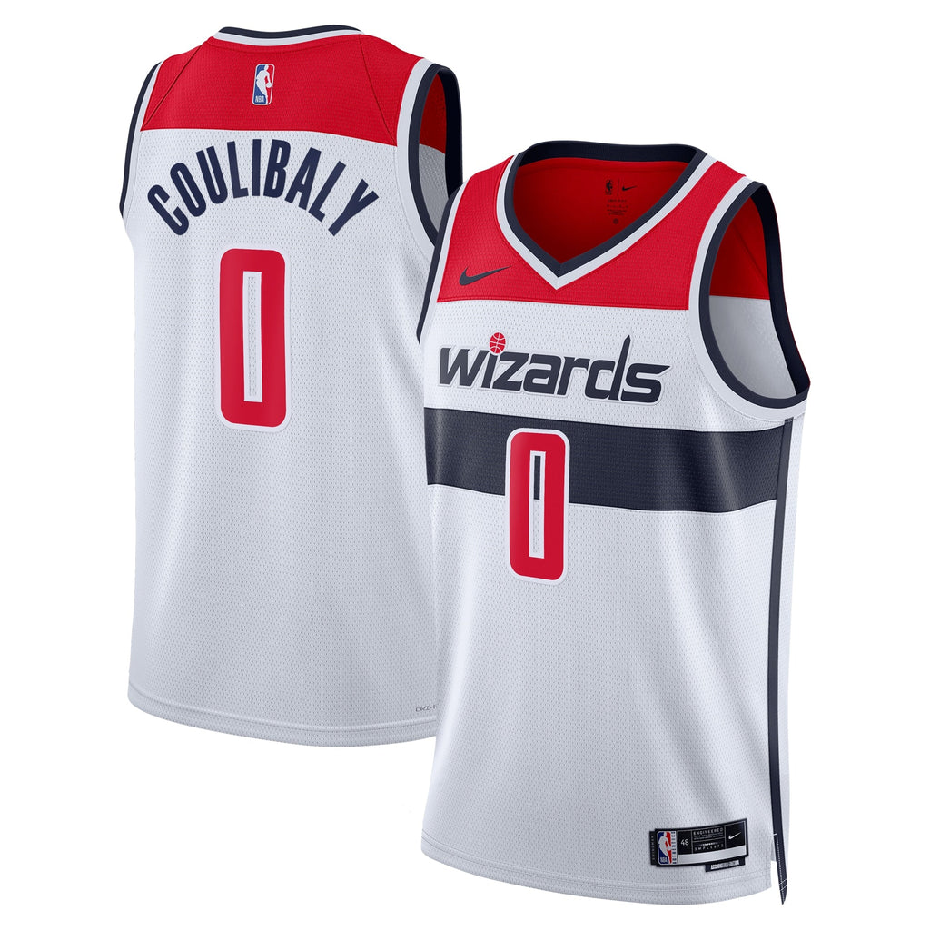 Washington Wizards Nike Association Edition Swingman Jersey - White - Bilal Coulibaly - Unisex product image 1, provided for