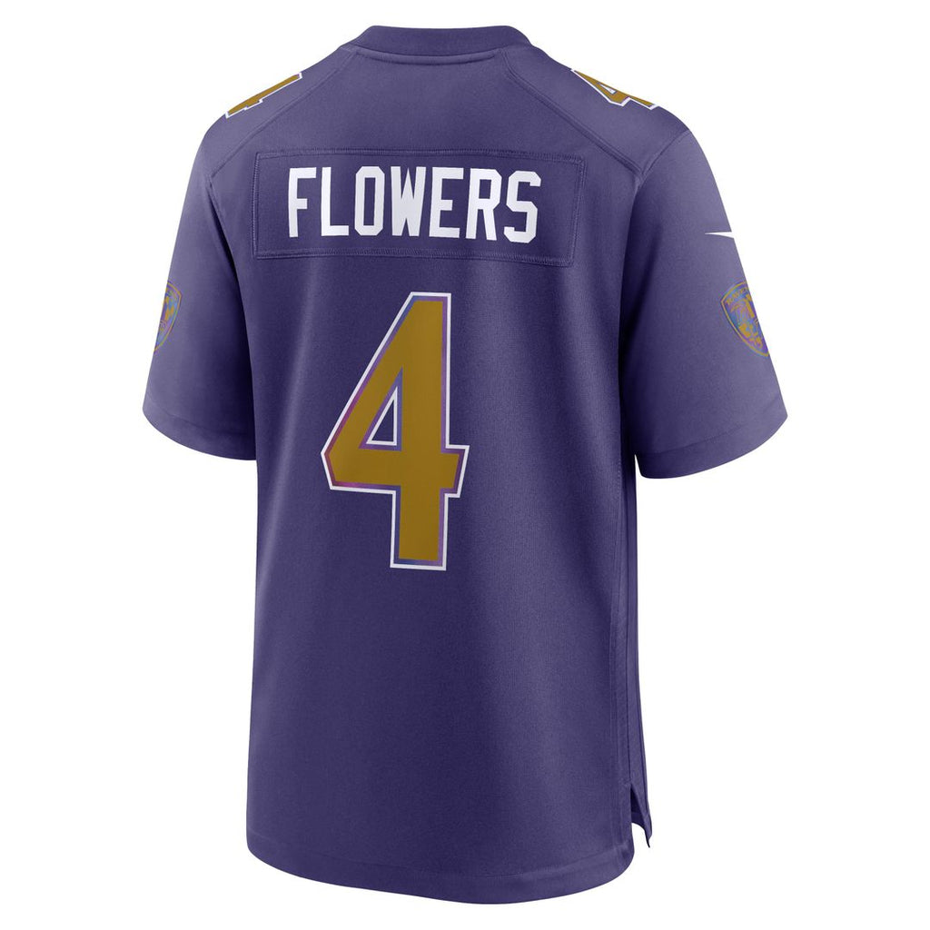 Baltimore Ravens Zay Flowers Nike Purple Alternate Game Jersey product image 6, provided for visual reference and product