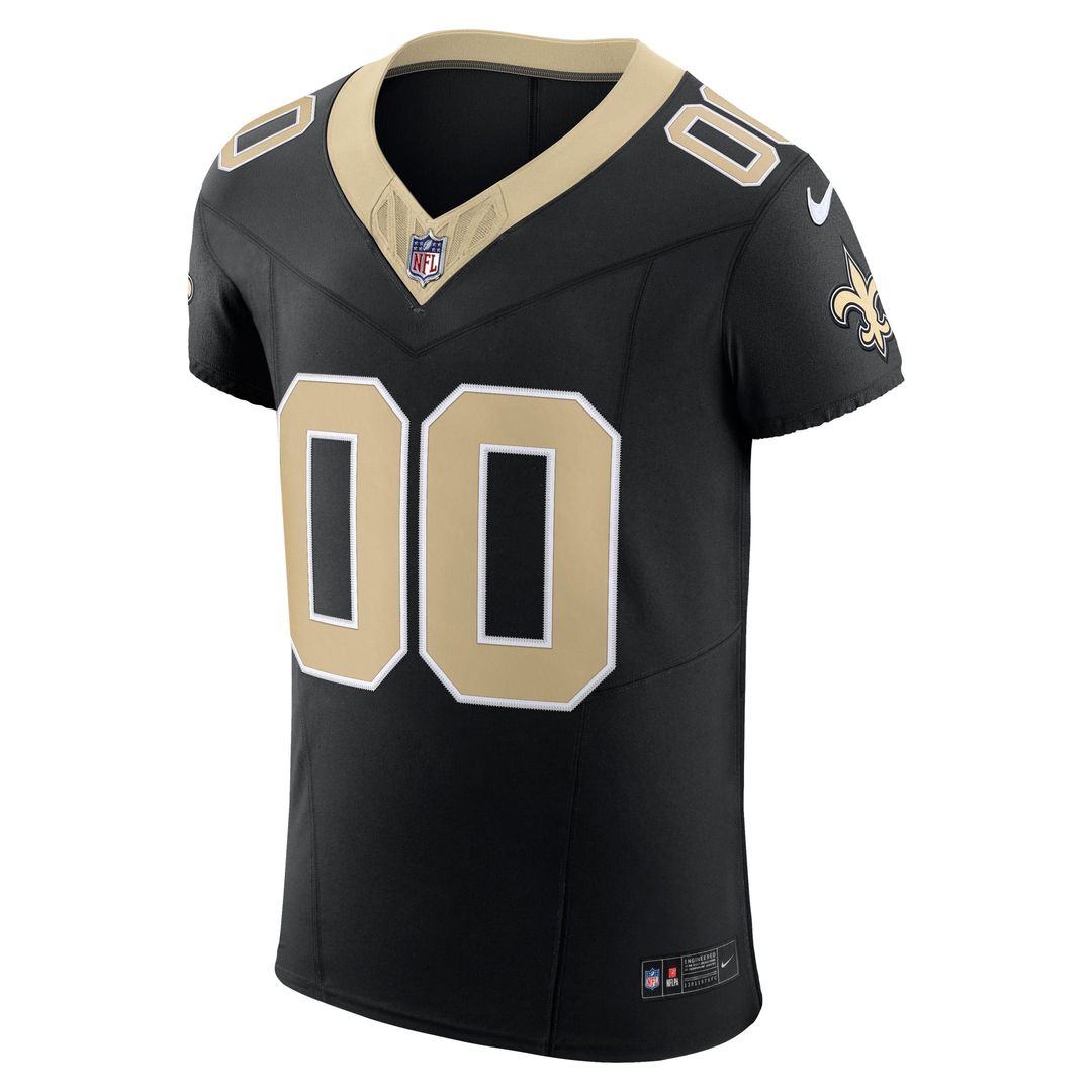 New Orleans Saints Nike Black Vapor F.U.S.E. Elite Custom Jersey product image 2, provided for visual reference and product