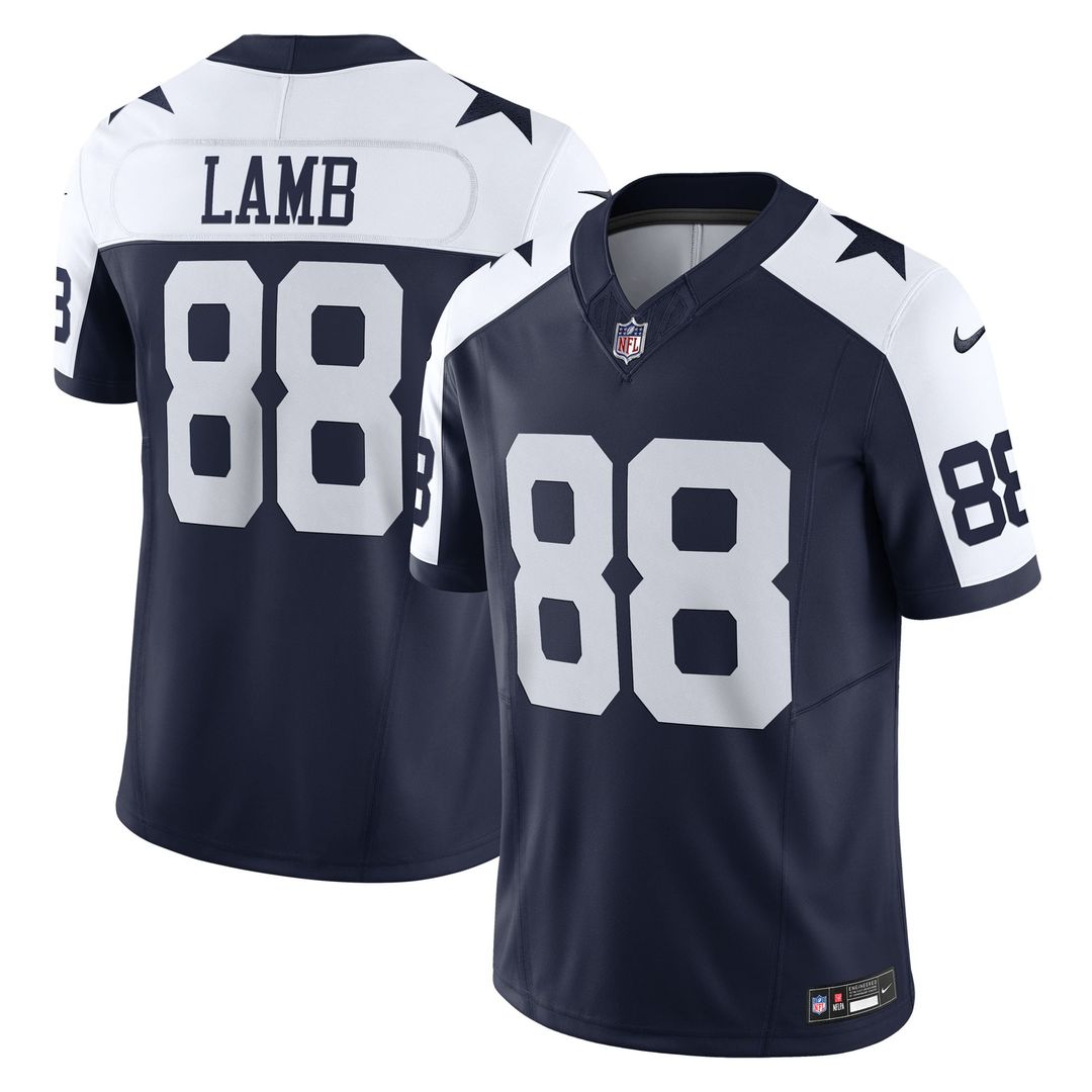 Dallas Cowboys CeeDee Lamb Nike Navy Vapor F.U.S.E. Limited Jersey product image 4, provided for visual reference and