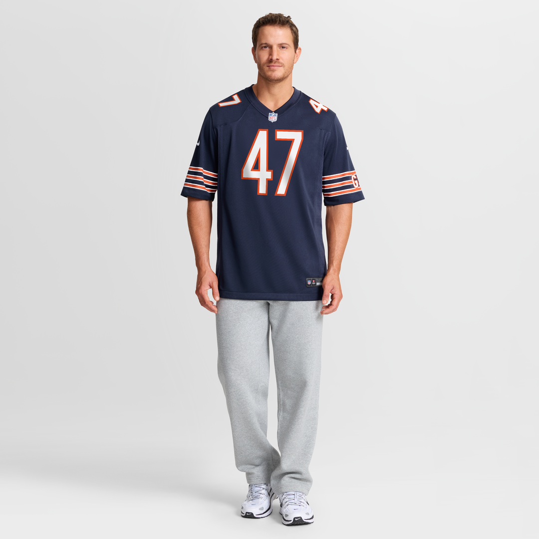 Chicago Bears Ruben Hyppolite II Nike Navy Team Game Jersey product image 2, provided for visual reference and product