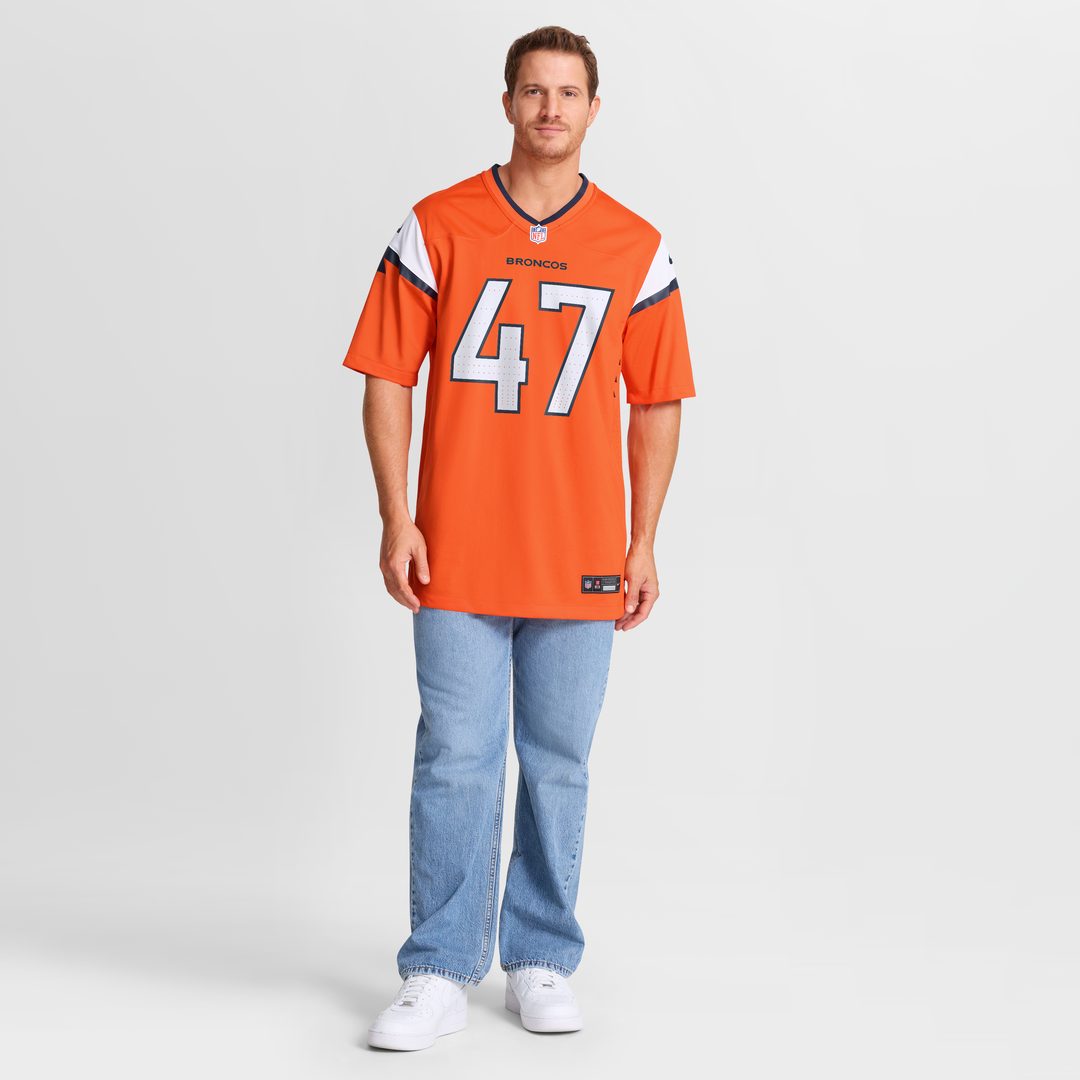 Denver Broncos Karene Reid Nike Orange Team Game Jersey product image 7, provided for visual reference and product detail