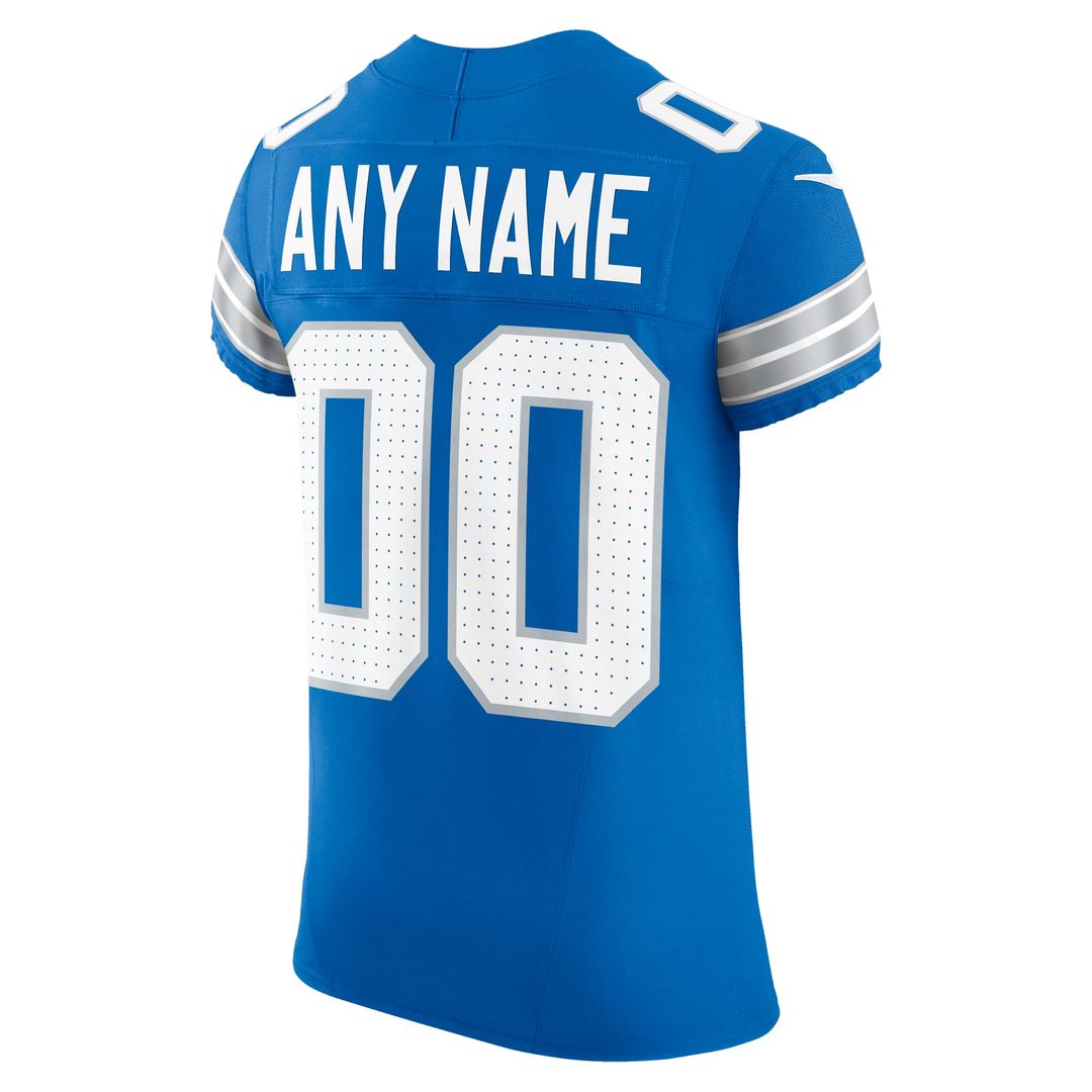 Detroit Lions Nike Blue Team Vapor F.U.S.E. Elite Custom Jersey product image 6, provided for visual reference and product