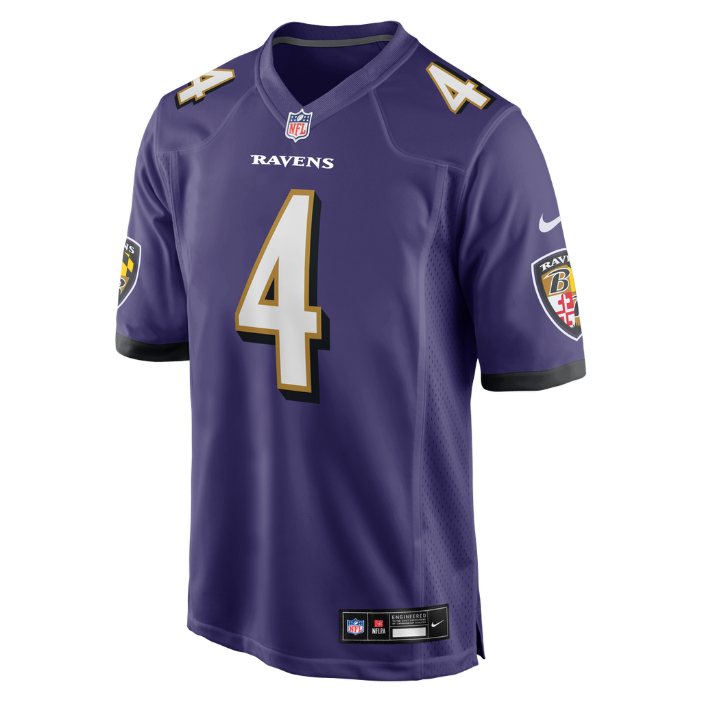 Baltimore Ravens Zay Flowers Nike Purple Game Jersey product image 2, provided for visual reference and product detail review