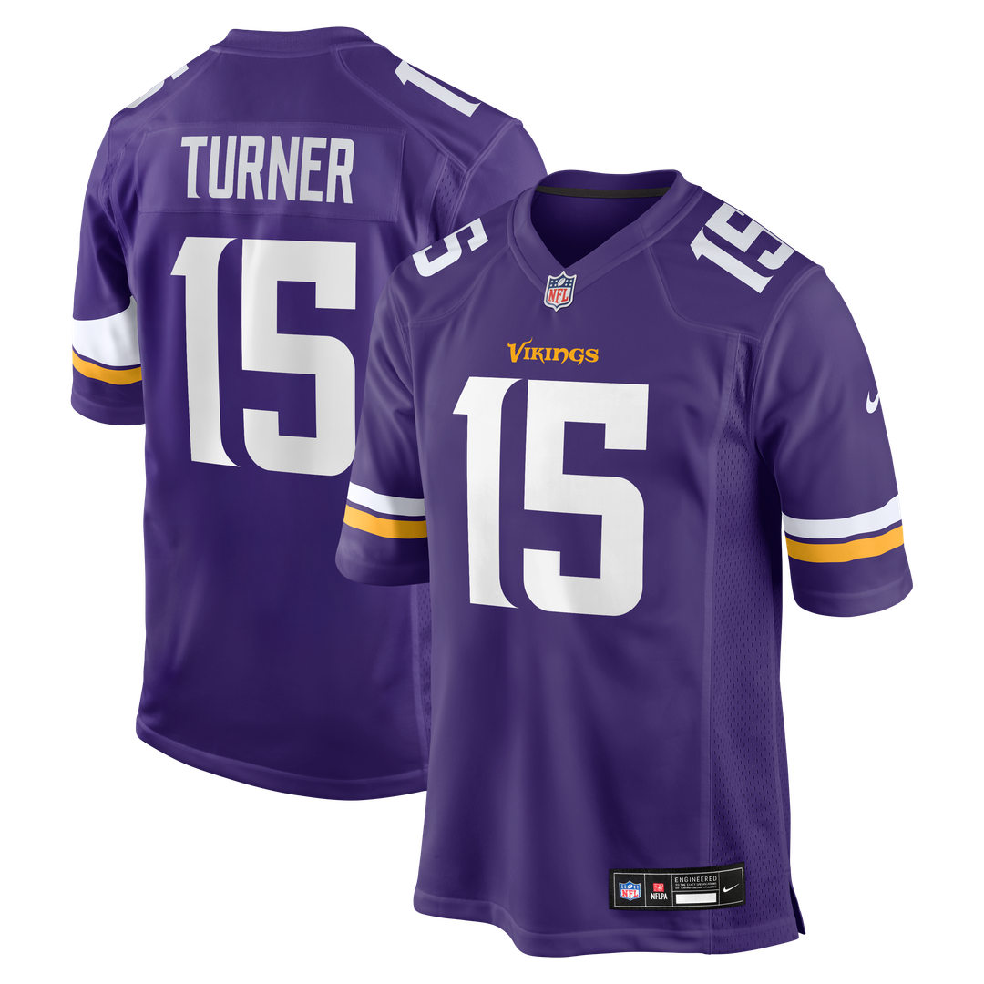 Minnesota Vikings Dallas Turner Nike Purple Game Jersey product image 9, provided for visual reference and product detail