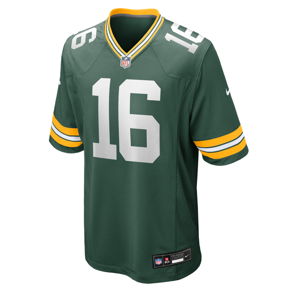 Green Bay Packers Bo Melton Nike Green Team Game Jersey product image 2, provided for visual reference and product detail