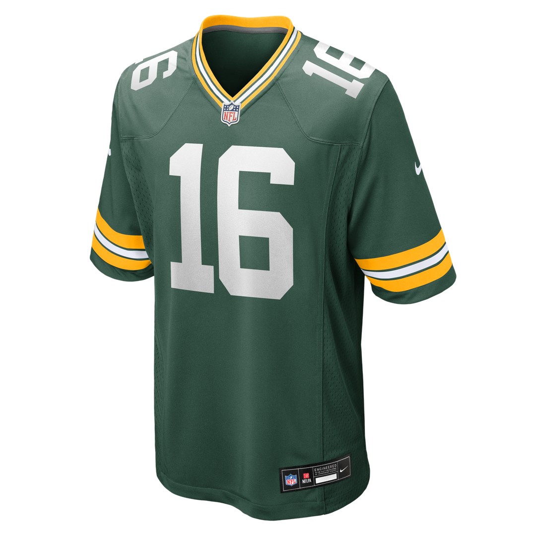 Green Bay Packers Bo Melton Nike Green Team Game Jersey product image 2, provided for visual reference and product detail
