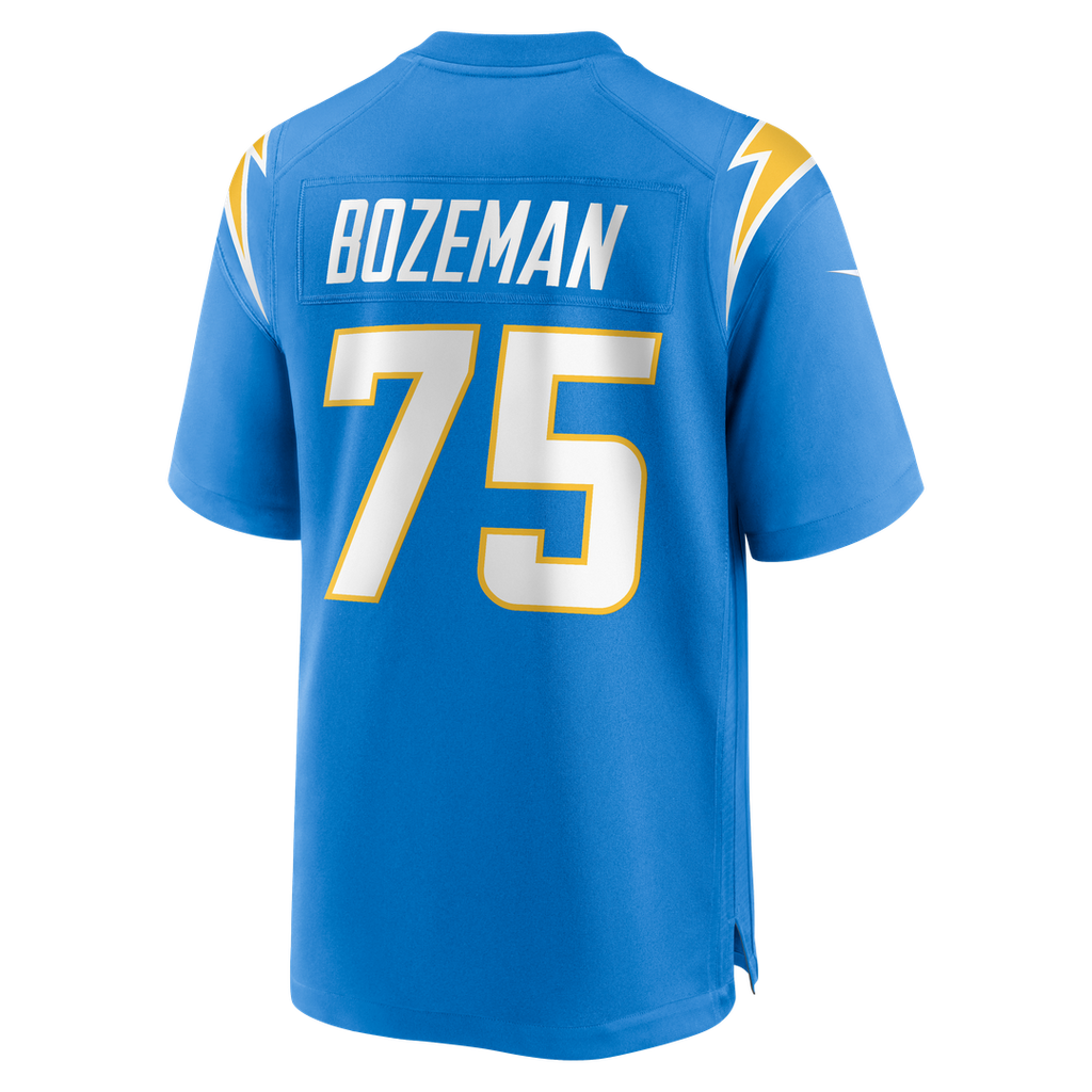 Los Angeles Chargers Bradley Bozeman Nike Powder Blue Game Jersey product image 3, provided for visual reference and product