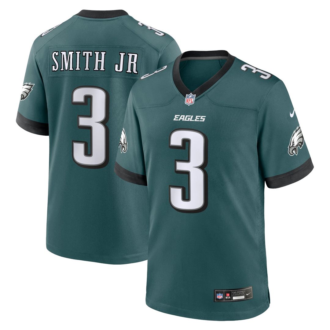 Philadelphia Eagles Nolan Smith Nike Midnight Green Team Game Jersey product image 1, provided for visual reference and