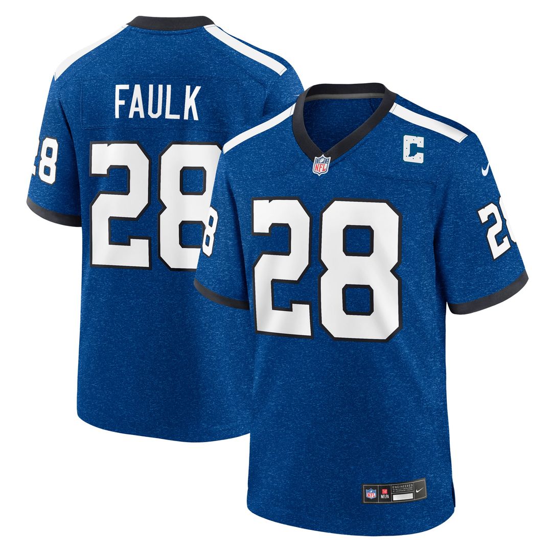 Indianapolis Colts Marshall Faulk Nike Blue Retired Player Alternate Game Jersey product image 1, provided for visual