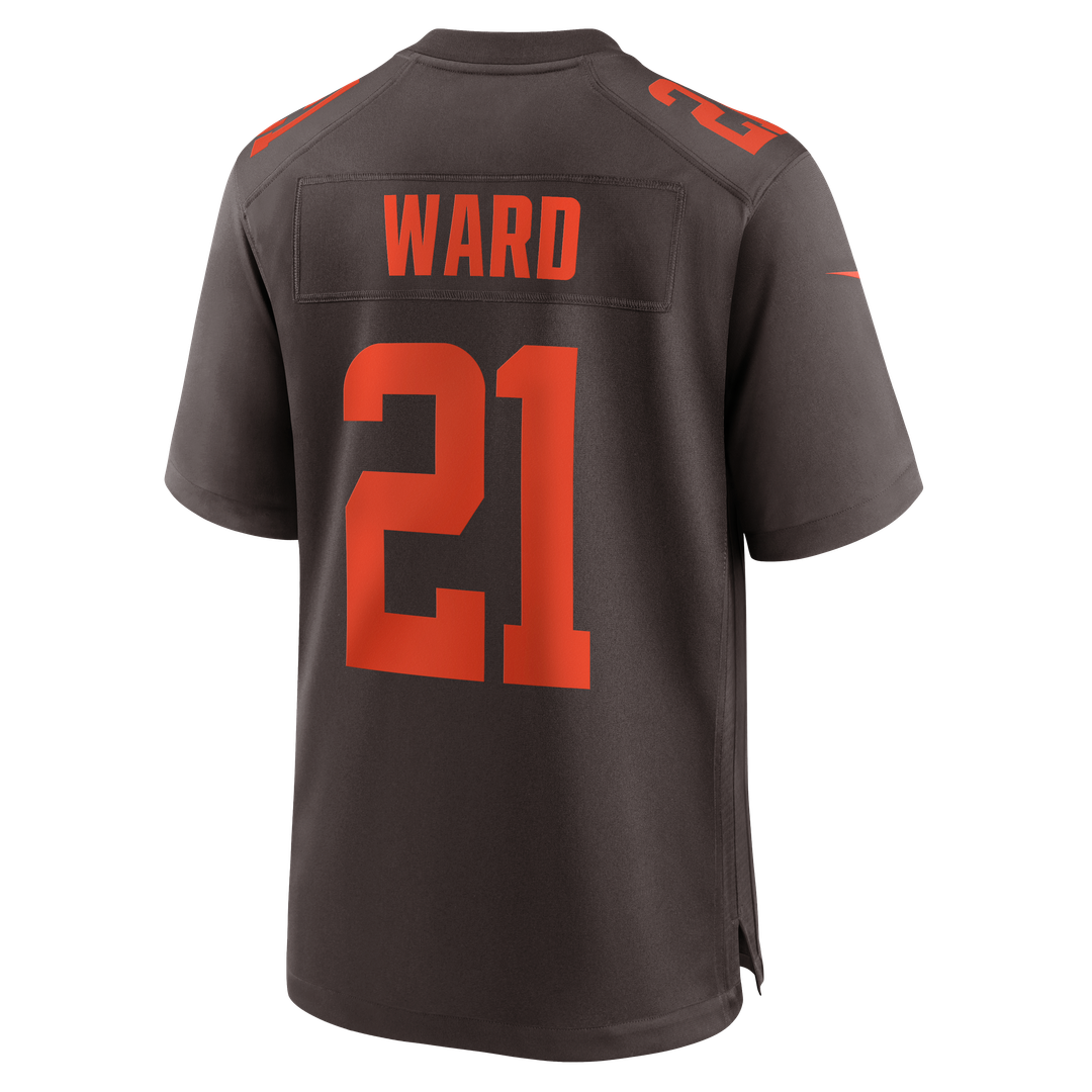 Cleveland Browns Denzel Ward Nike Brown Alpha Dawg Game Jersey product image 3, provided for visual reference and product