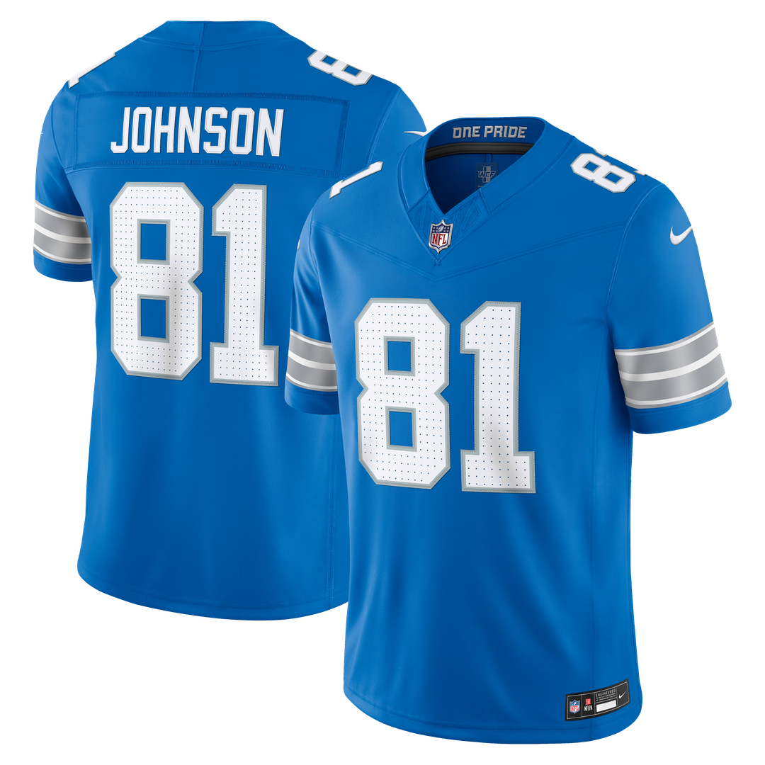 Detroit Lions Calvin Johnson Nike Blue Vapor F.U.S.E. Stitched Retired Limited Jersey product image 1, provided for visual