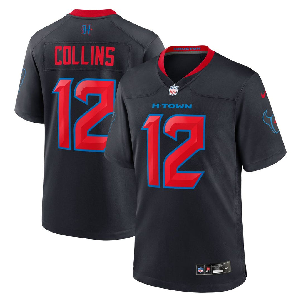 Houston Texans Nico Collins Nike Navy 2nd Alternate Game Jersey product image 1, provided for visual reference and product