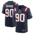 New England Patriots Christian Barmore Nike Navy Player Game Jersey product image 1, provided for visual reference and