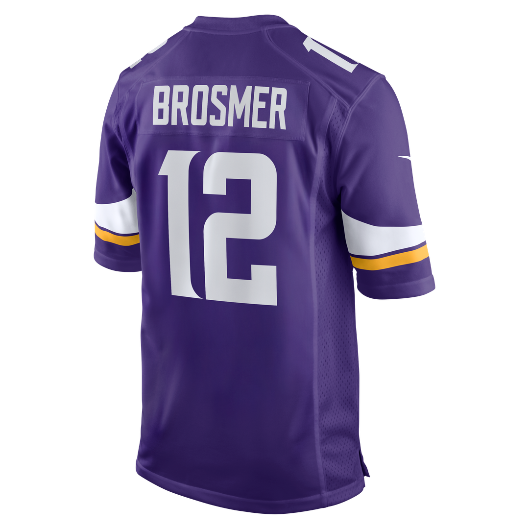Minnesota Vikings Max Brosmer Nike Purple Team Game Jersey product image 3, provided for visual reference and product detail