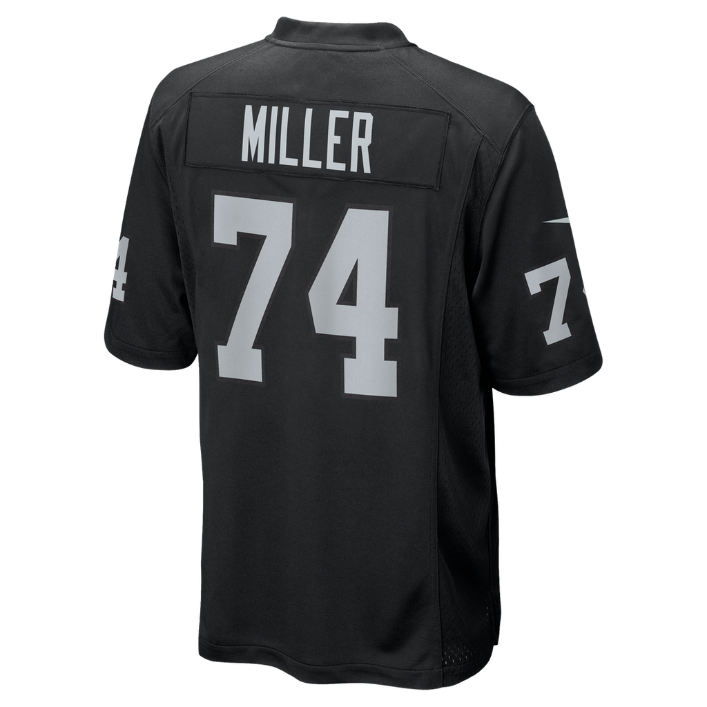 Las Vegas Raiders Kolton Miller Nike Black Game Jersey product image 3, provided for visual reference and product detail