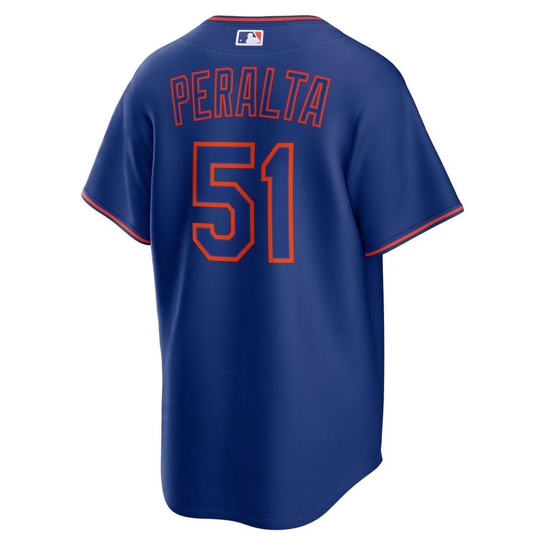 New York Mets Freddy Peralta Nike Royal Alternate Replica Jersey product image 3, provided for visual reference and product