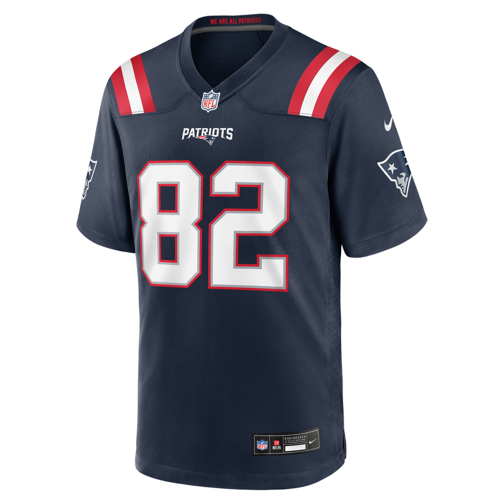New England Patriots Eli Raridon Nike Navy Team Game Jersey product image 4, provided for visual reference and product
