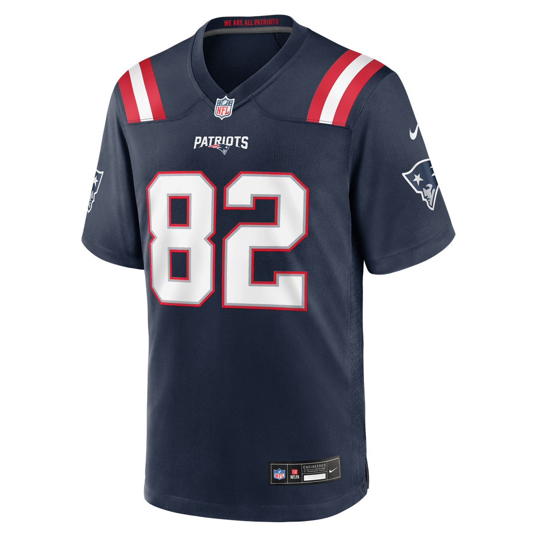 New England Patriots Eli Raridon Nike Navy Team Game Jersey product image 4, provided for visual reference and product