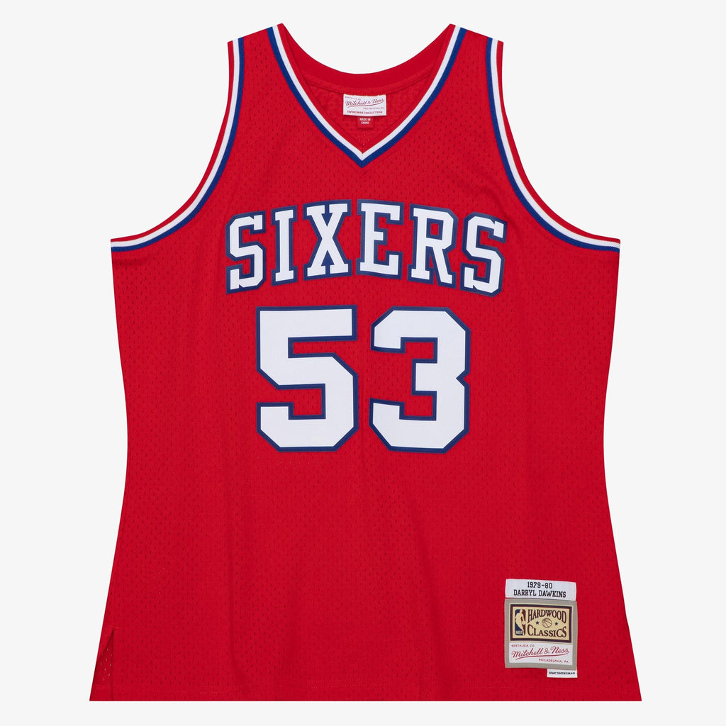Philadelphia 76ers Mitchell & Ness Darryl Dawkins 1979 Dark Authentic Jersey - University Red product image 3, provided for
