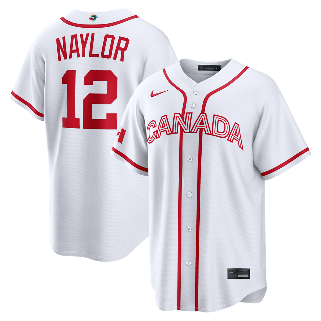 Canada Baseball Josh Naylor Nike White 2026 World Baseball Classic Home Stadium Jersey product image 1, provided for visual