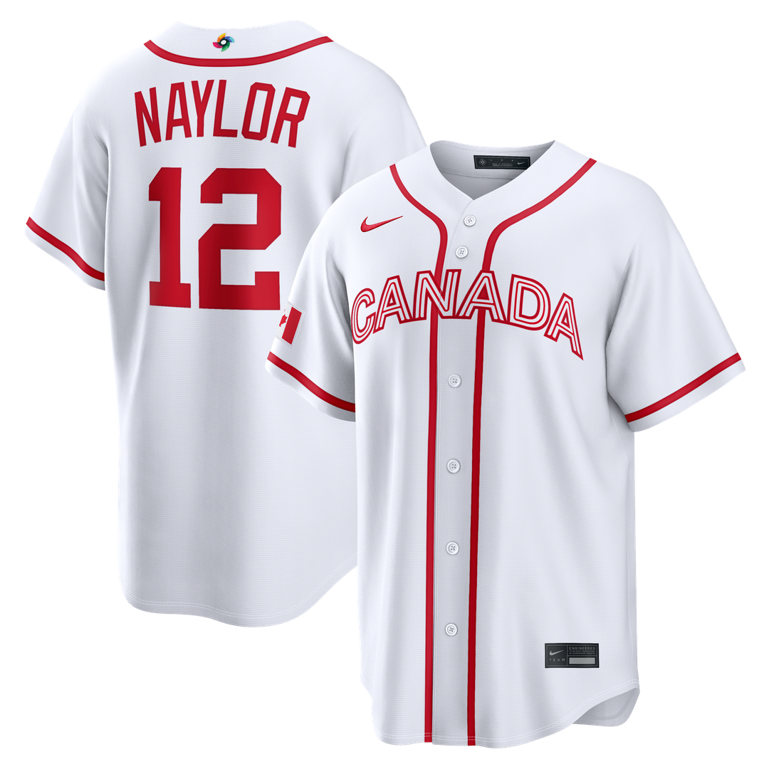 Canada Baseball Josh Naylor Nike White 2026 World Baseball Classic Home Stadium Jersey product image 1, provided for visual