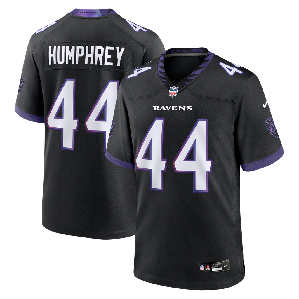 Baltimore Ravens Marlon Humphrey Nike Black Alternate Game Jersey product image 1, provided for visual reference and product