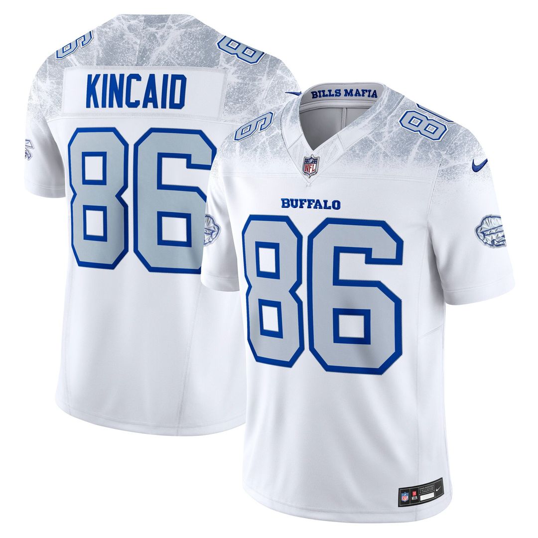 Buffalo Bills Dalton Kincaid Nike White Rivalries Collection Stitched Limited Jersey product image 1, provided for visual
