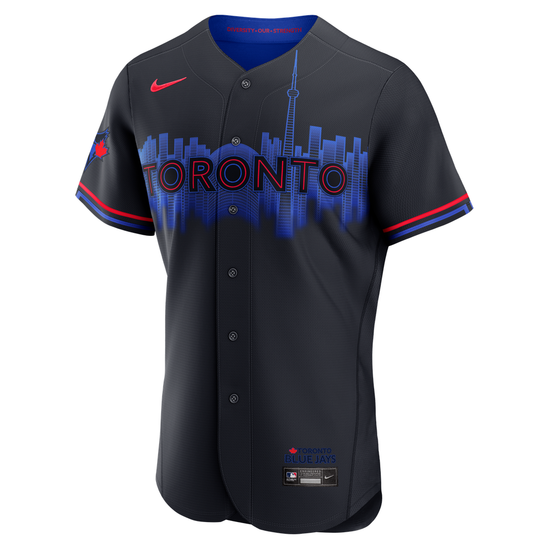 Toronto Blue Jays Nike Navy City Connect Authentic Jersey product image 2, provided for visual reference and product detail
