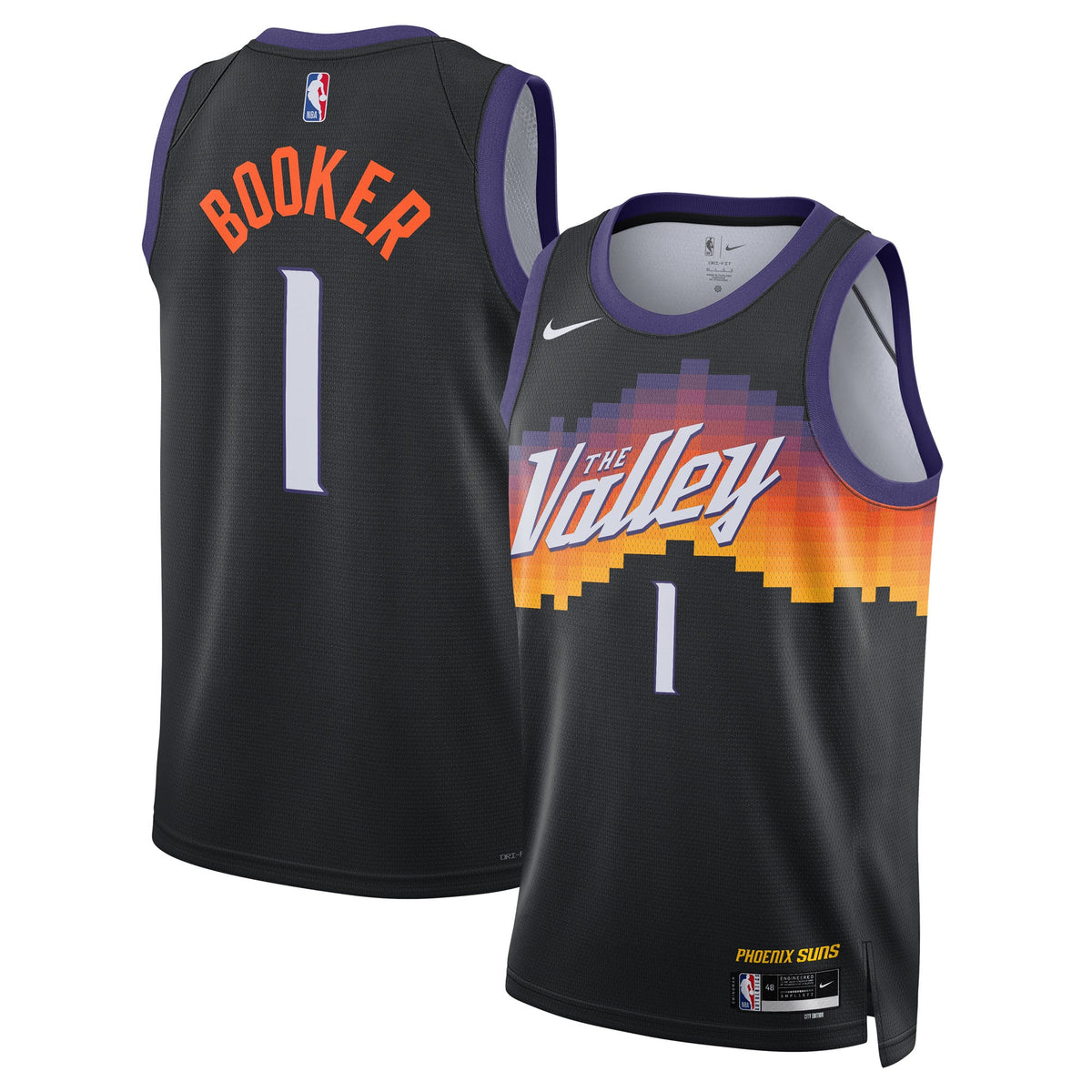 Phoenix Suns Nike 2025/26 City Edition Swingman Jersey - Black - Devin Booker - Unisex product image 2, provided for visual