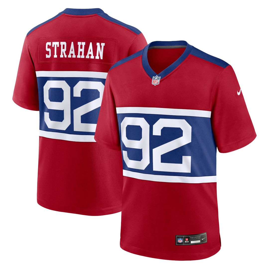 New York Giants Michael Strahan Nike Century Red Alternate Retired Player Game Jersey product image 1, provided for visual
