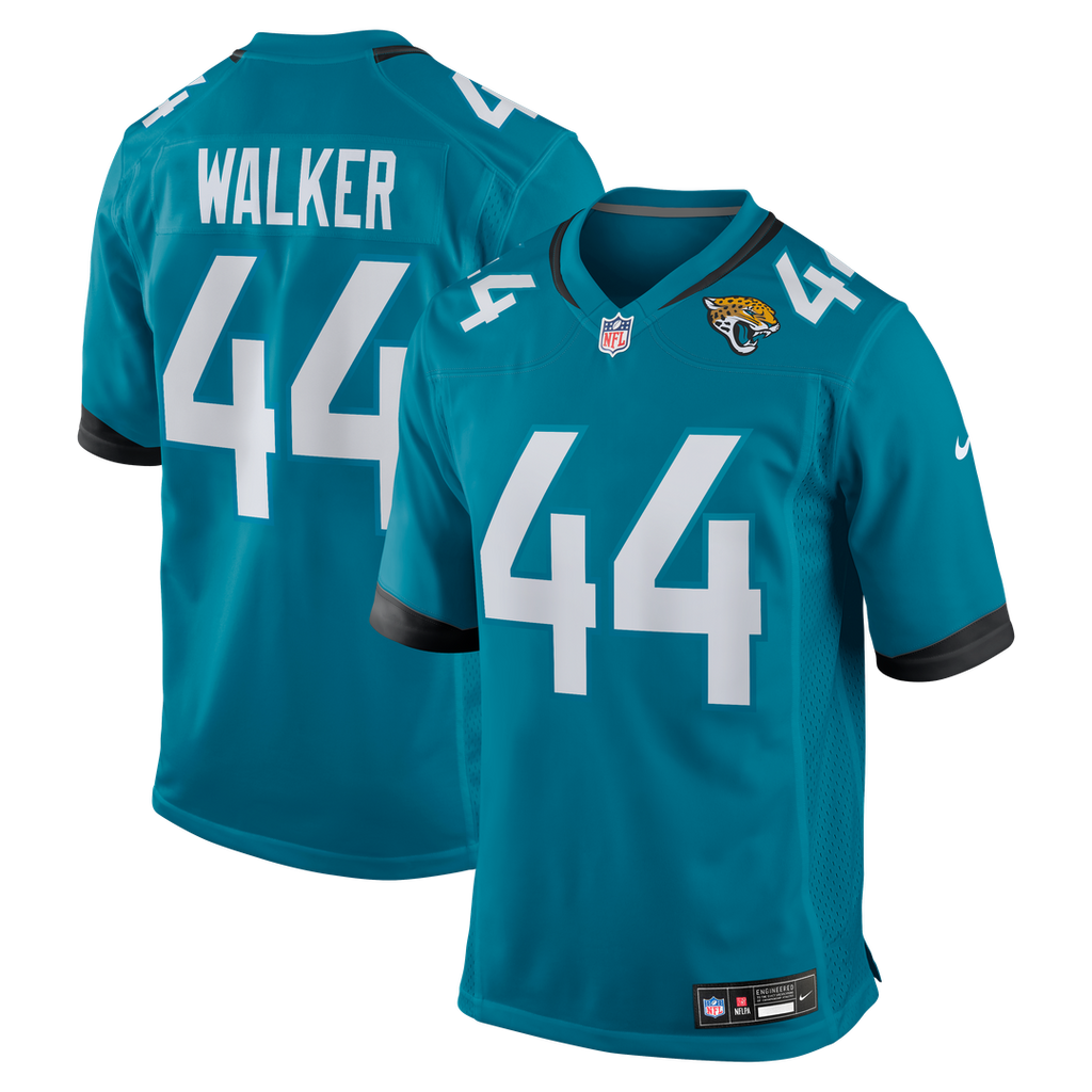 Jacksonville Jaguars Travon Walker Nike Teal Player Game Jersey product image 1, provided for visual reference and product
