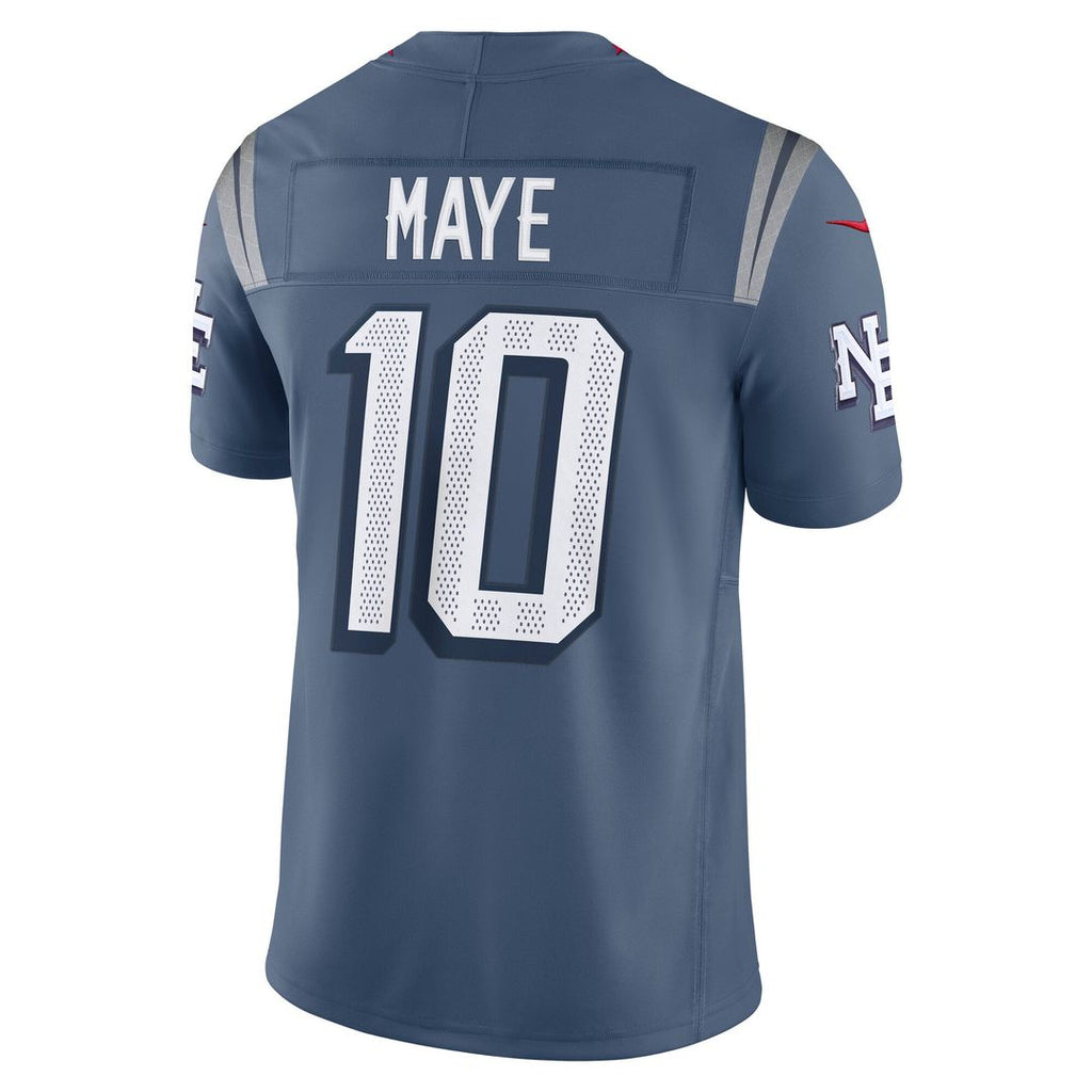 New England Patriots Drake Maye Nike Blue Rivalries Collection Stitched Limited Jersey product image 3, provided for visual