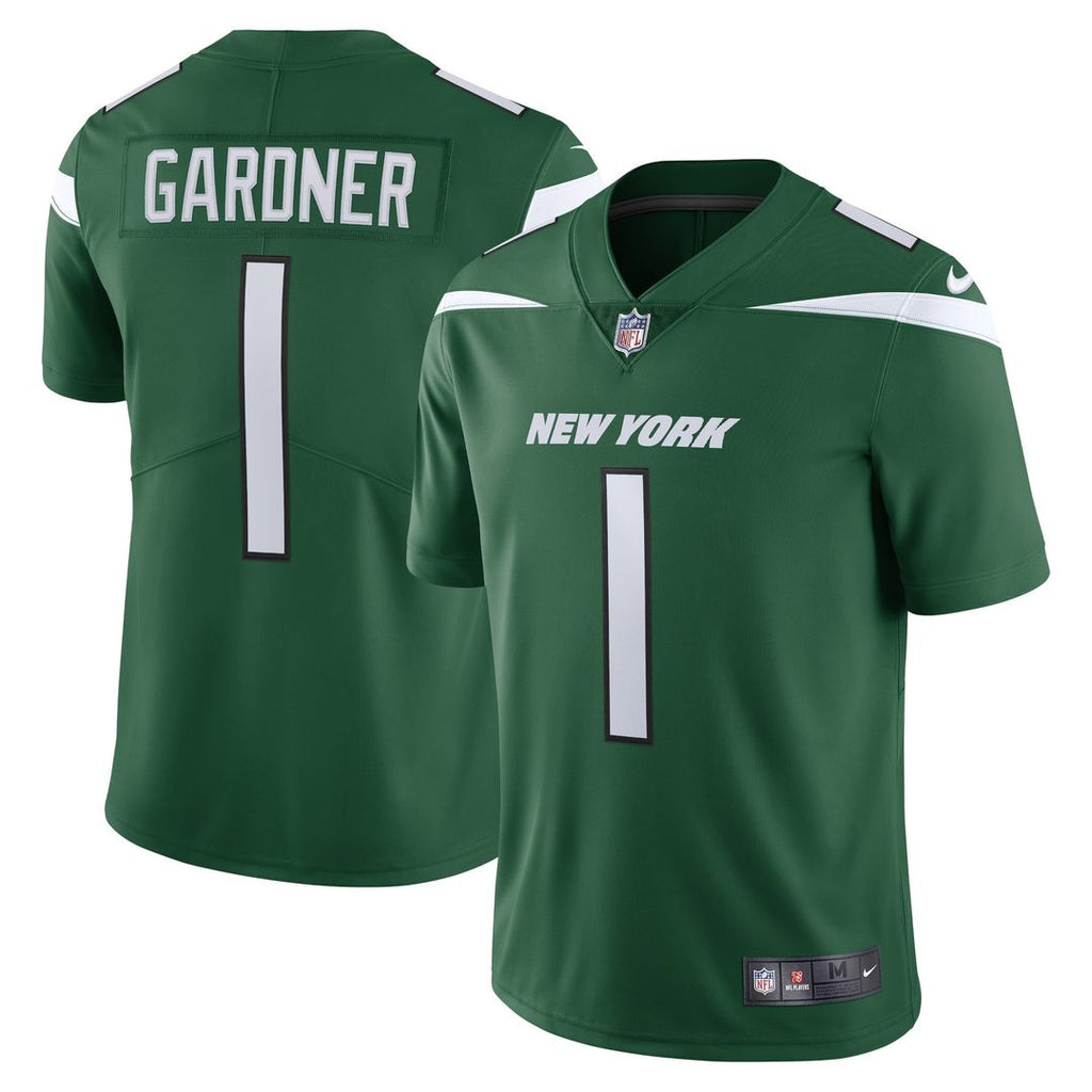New York Jets Ahmad Sauce Gardner Nike Green Vapor Limited Jersey product image 1, provided for visual reference and product