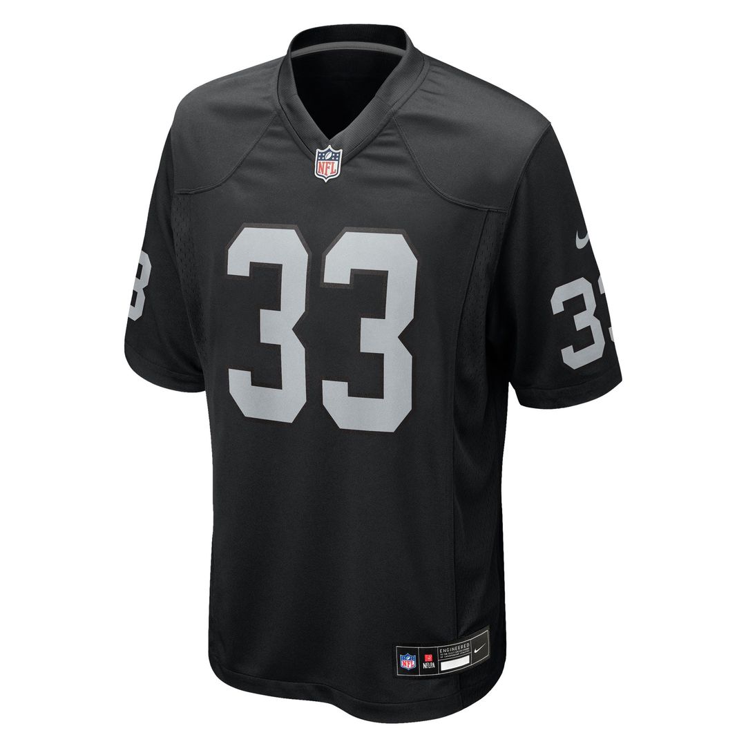 Las Vegas Raiders Jamal Adams Nike Black Team Game Jersey product image 2, provided for visual reference and product detail
