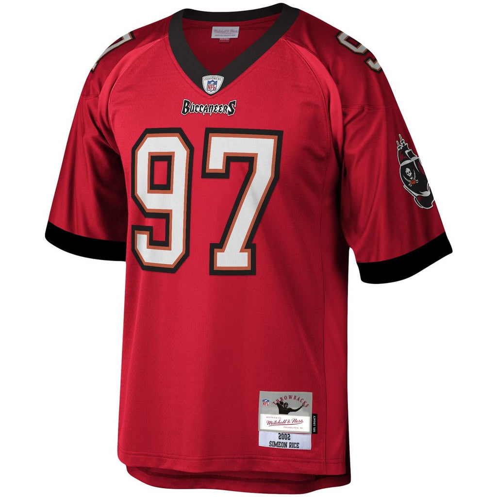 Tampa Bay Buccaneers Simeon Rice Mitchell & Ness Red Legacy Replica Jersey product image 2, provided for visual reference