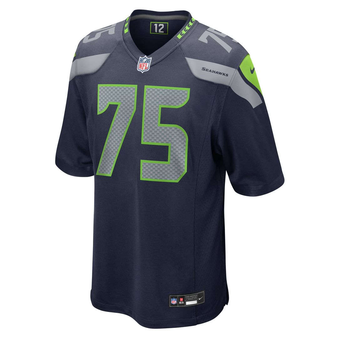 Seattle Seahawks Anthony Bradford Nike College Navy Game Jersey product image 2, provided for visual reference and product
