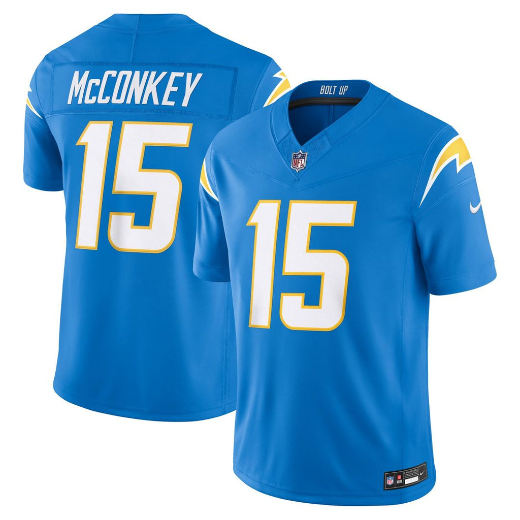 Los Angeles Chargers Ladd McConkey Nike Powder Blue Team Vapor F.U.S.E. Stitched Limited Jersey product image 4, provided