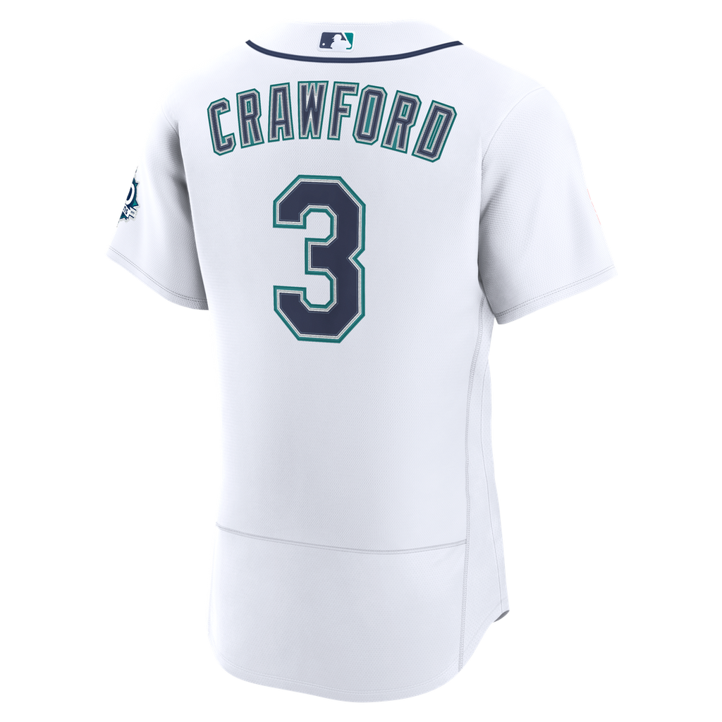 Seattle Mariners J.P. Crawford Nike White Home 50th Season Authentic Jersey product image 3, provided for visual reference