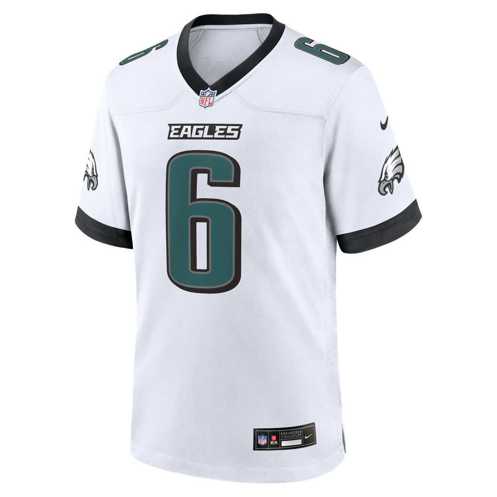 Philadelphia Eagles DeVonta Smith Nike White Game Jersey product image 2, provided for visual reference and product detail