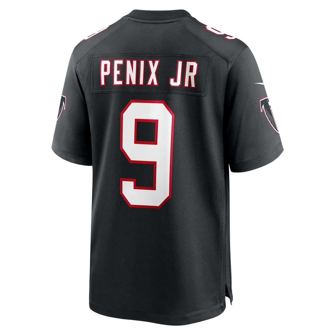 Atlanta Falcons Michael Penix Jr. Nike Black Alternate Game Jersey product image 3, provided for visual reference and