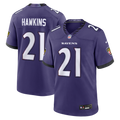 Baltimore Ravens Jaylinn Hawkins Nike Purple Team Game Jersey product image 1, provided for visual reference and product
