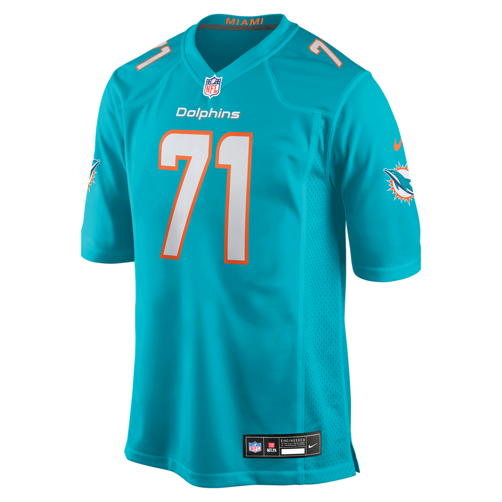 Miami Dolphins Kion Smith Nike Aqua Game Jersey product image 2, provided for visual reference and product detail review