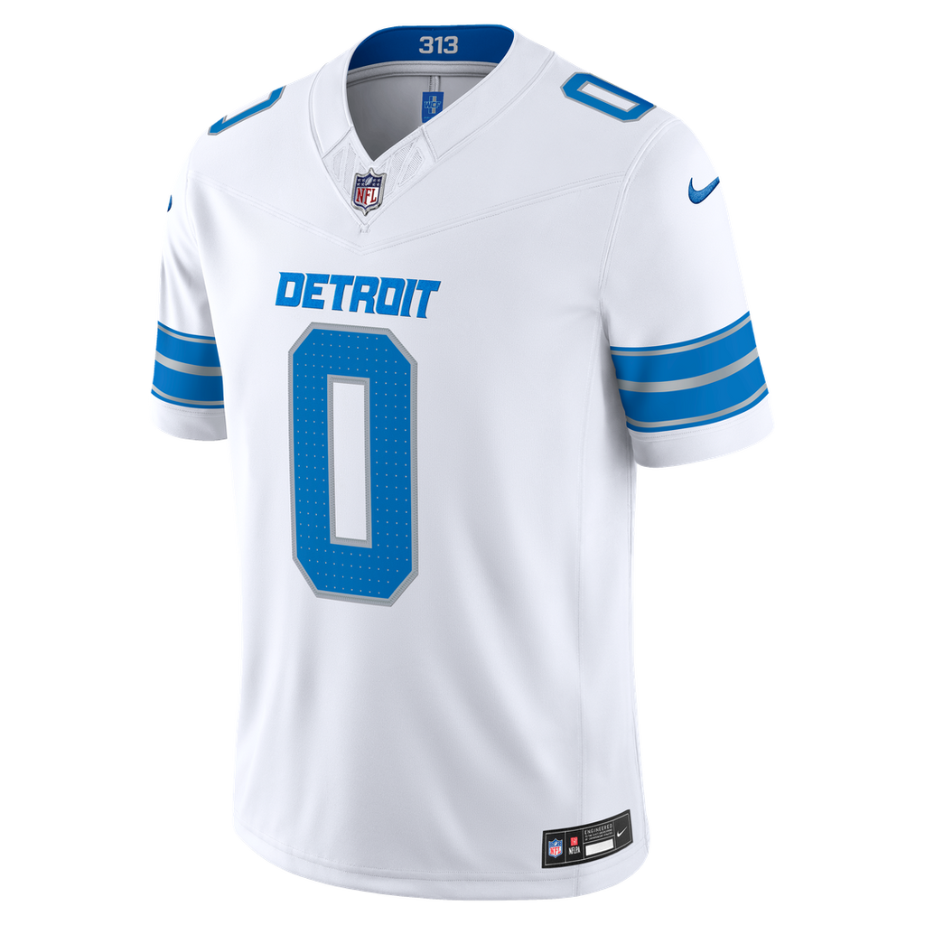 Detroit Lions Jahmyr Gibbs Nike Blue Team Vapor F.U.S.E. Stitched Limited Jersey product image 11, provided for visual