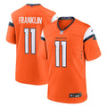 Denver Broncos Troy Franklin Nike Orange Team Game Jersey product image 1, provided for visual reference and product detail
