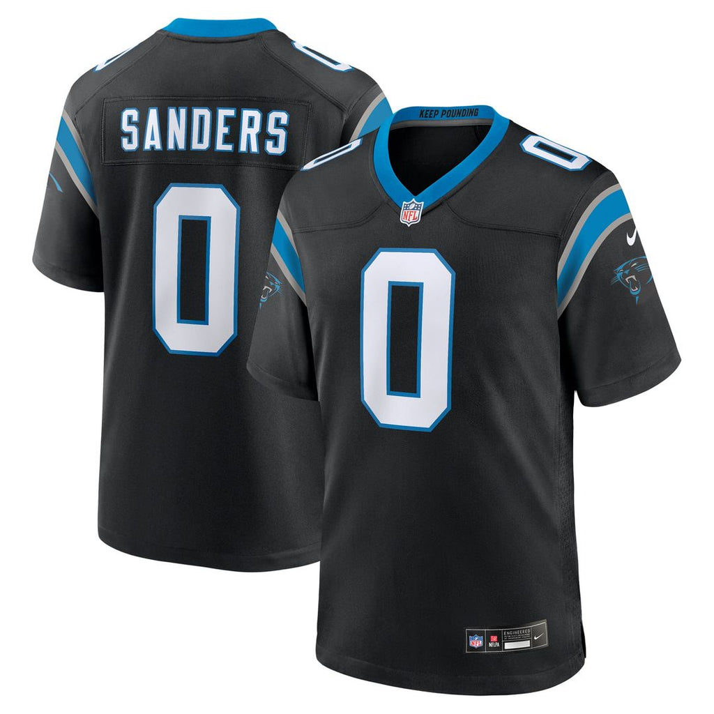 Carolina Panthers Ja'Tavion Sanders Nike Black Game Jersey product image 1, provided for visual reference and product detail